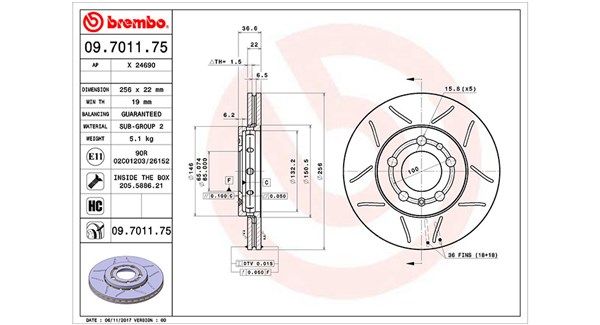 MAGNETI MARELLI Тормозной диск 360406049405